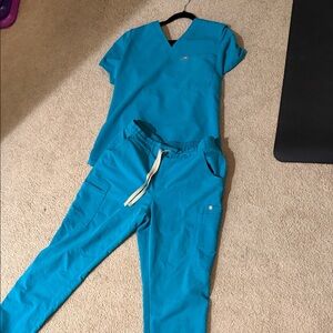 Figs Teal Scrub Set